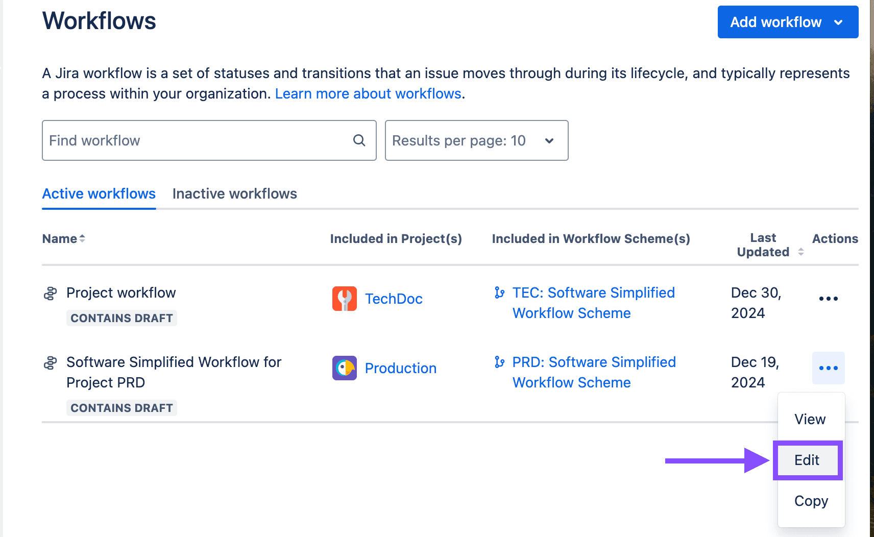 Jira screenshot
